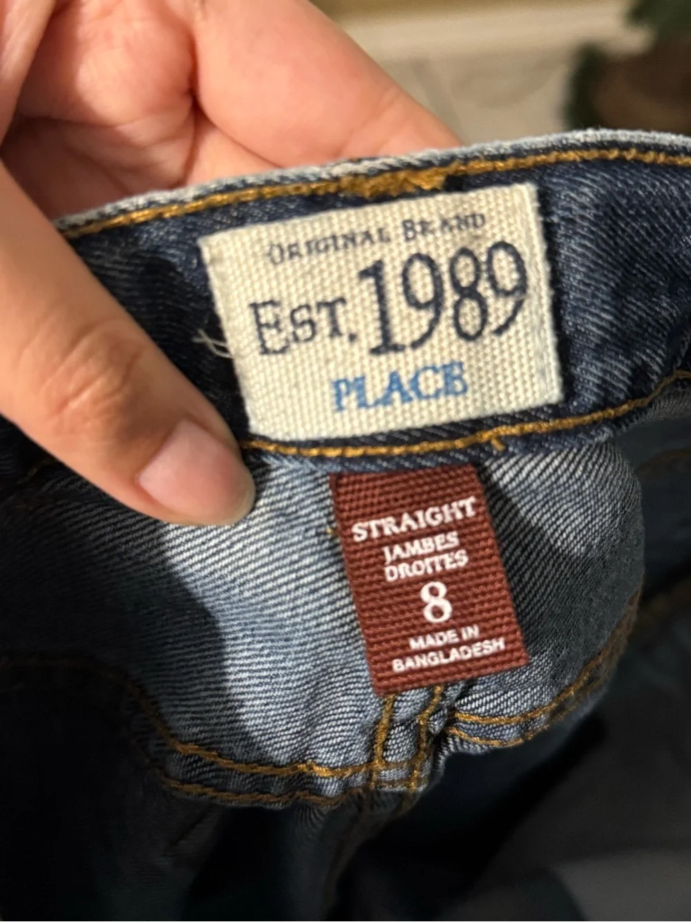 The Children’s Place Boys Straight Leg Blue Jeans Size 8
